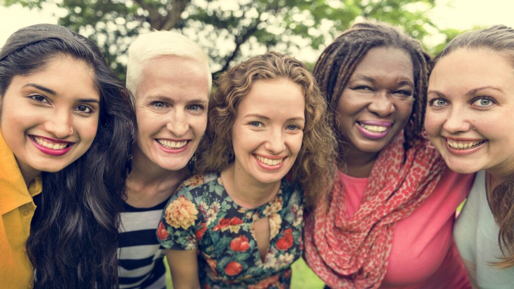 Group of Women Socialize Teamwork Happiness Concept